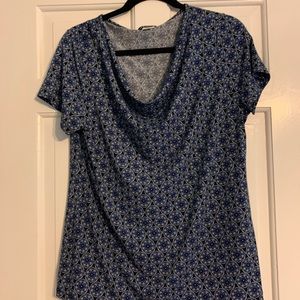 Cowl neck short sleeve top